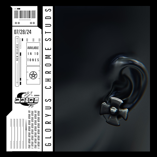 DOLOS_"GLORYUS CHROME" STUDS FP 