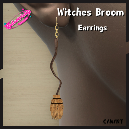 Witches Broom Earrings