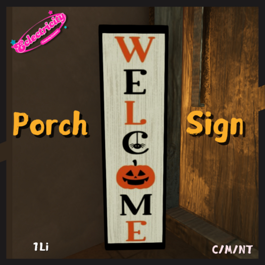 Trick or Treat Sign-Welcome B&W