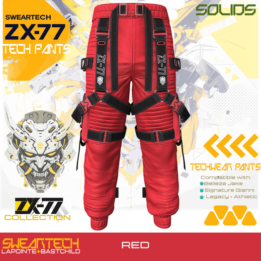 Tech Cargo Pants - ZX-77 RED