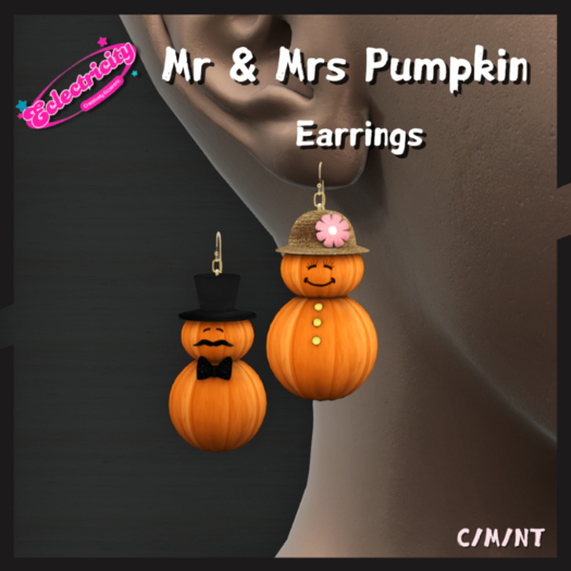 Mr & Mrs Pumpkin Earrings