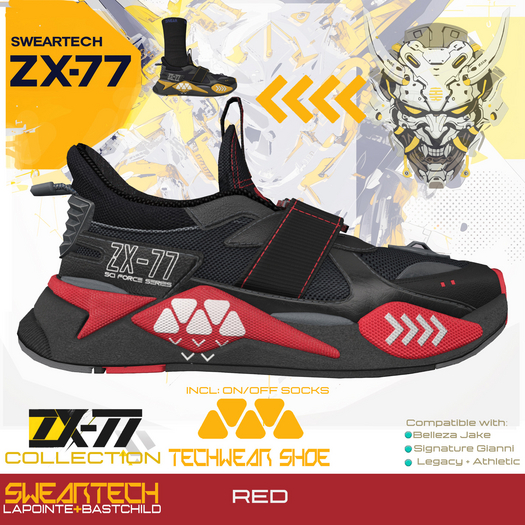 Sneakers - Techware ZX-77 RED