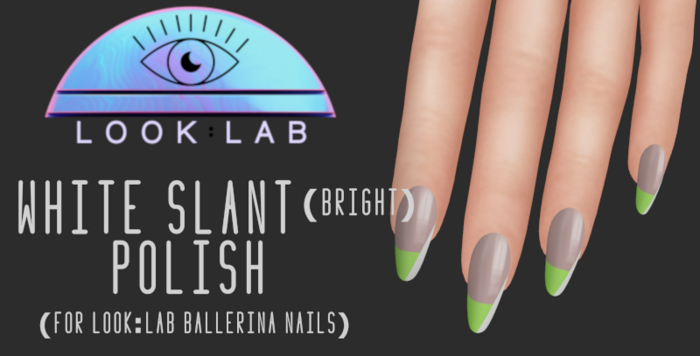LOOK:LAB [boxed] White Slant Polish, BRIGHT (Ballerina)
