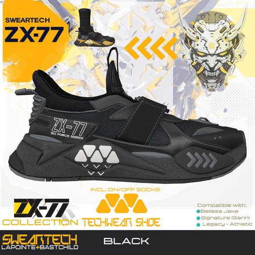 Sneakers - Techware ZX-77 BLACK