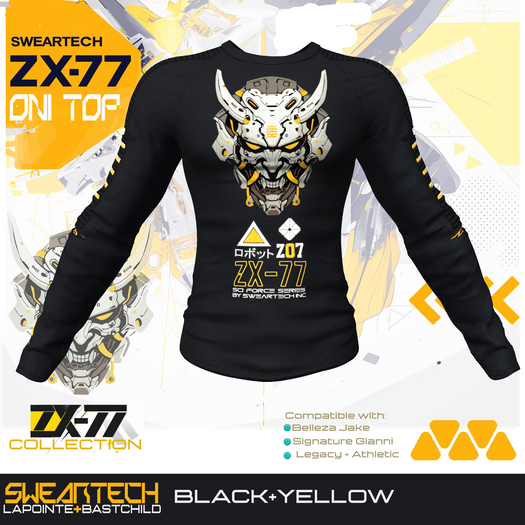 Tech Tee - ZX-77 Oni BLACKYELLOW