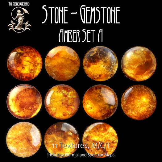 TGR - Stone - Gemstone - Amber Set A