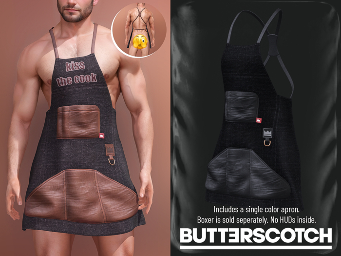 BUTTERSCOTCH . Leo Apron {Black Solid}
