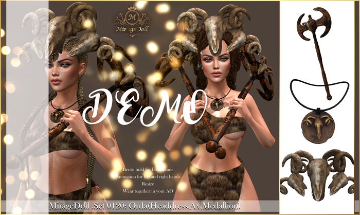 DEMO MirageDoll .Set 0120: Orda(Headdress,Ax,Medallion)