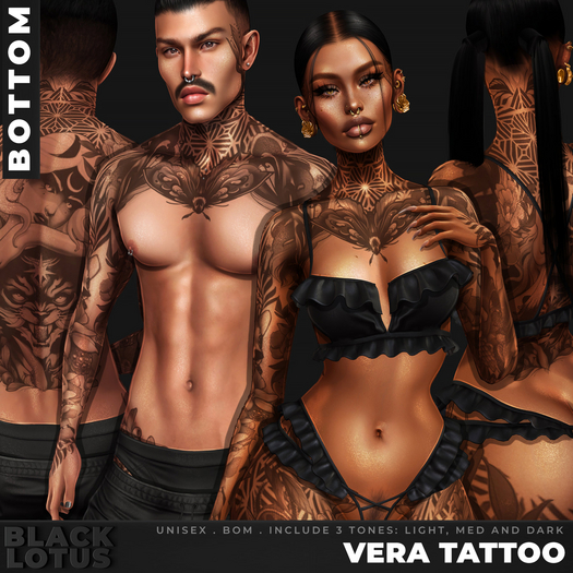 [BL] Vera tattoo unisex // bottom