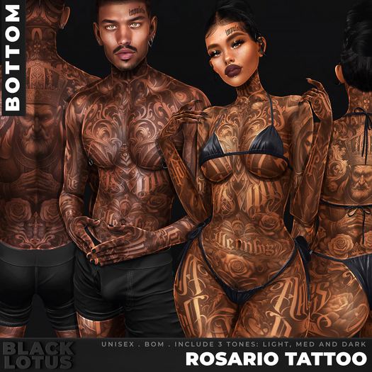 [BL] Rosario tattoo unisex // bottom
