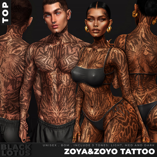 [BL] Zoya&Zoyo tattoos // top