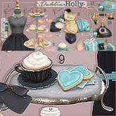 Dahlia - Holly - Tray - Silver 9 (BOXED)
