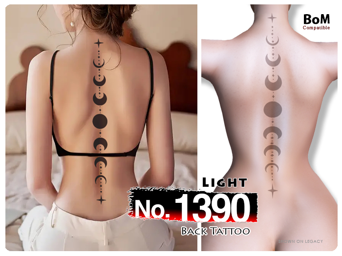 (Back Tattoo) No.1390 Light