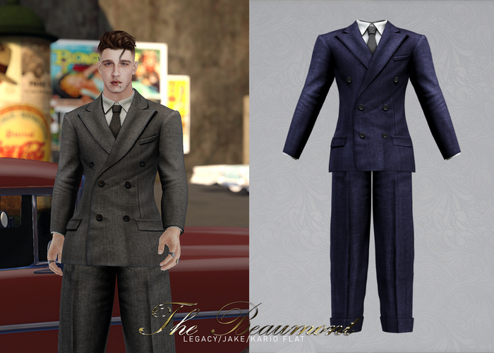 KLN SZN - The Beaumont 1940s Suit Navy
