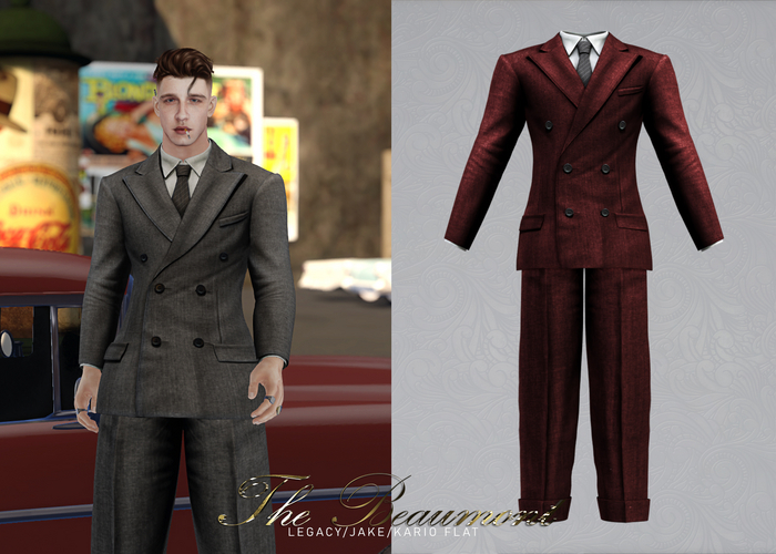 KLN SZN - The Beaumont 1940s Suit Wine