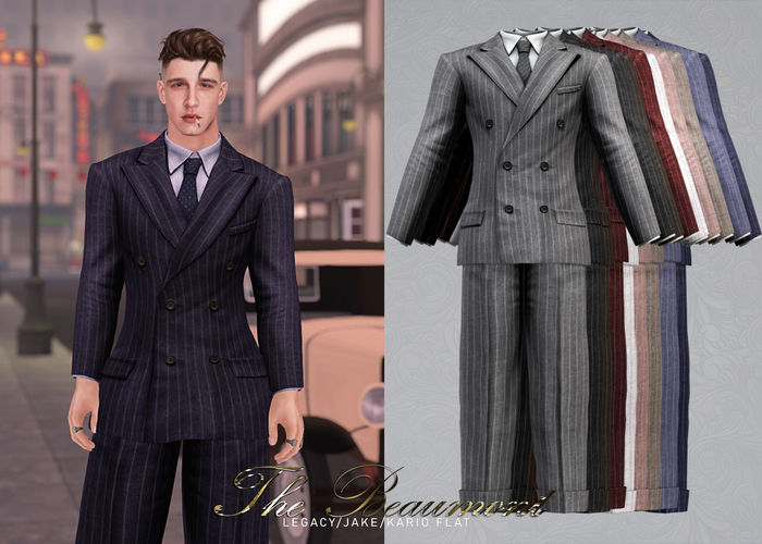 KLN SZN - The Beaumont 1940s Pinstripe Suit Fatpack
