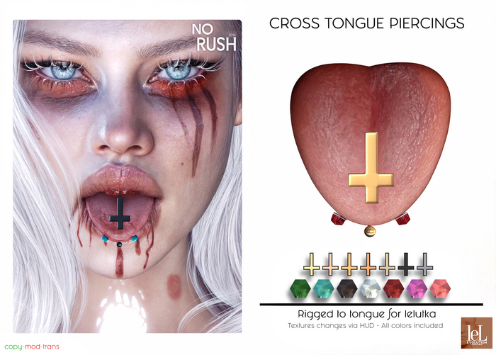 [NoRush] DEMO Cross Tongue Piercings