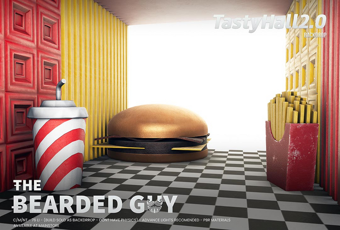 Tasty Hall 2.0 Backdrop PBR - The Bearded Guy 
