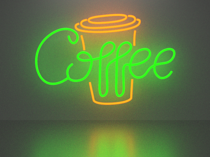 Coffee 1 neon sign Full Permission