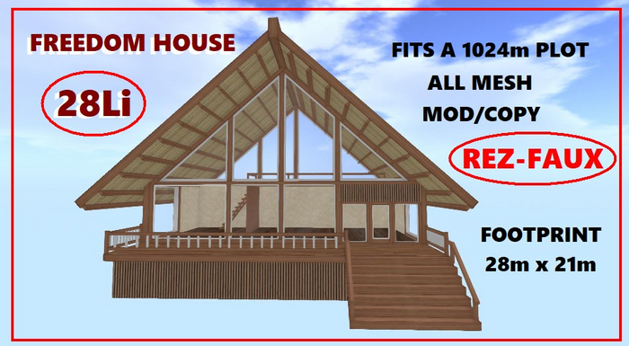 FREEDOM BEACH HOUSE 28Li (Boxed) LOW PRIM HOUSE