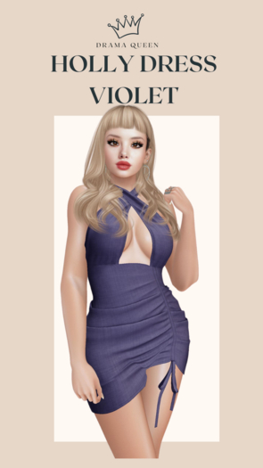 DRAMA QUEEN Holly Dress - Violet (ADD)