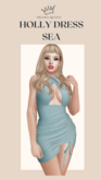 DRAMA QUEEN Holly Dress - Sea (ADD)