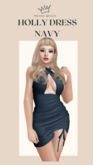 DRAMA QUEEN Holly Dress - Navy (ADD)