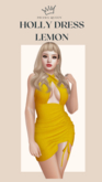 DRAMA QUEEN Holly Dress - Lemon (ADD)