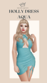 DRAMA QUEEN Holly Dress - Aqua (ADD)