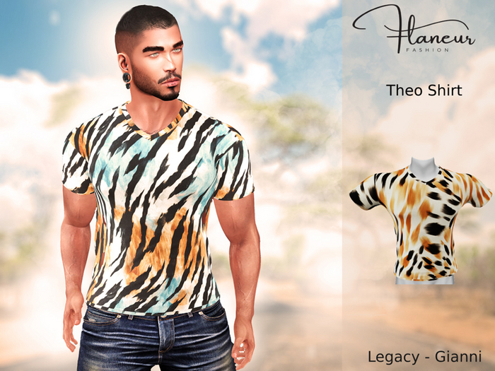 [Flaneur] Theo Shirt  - Leopard 