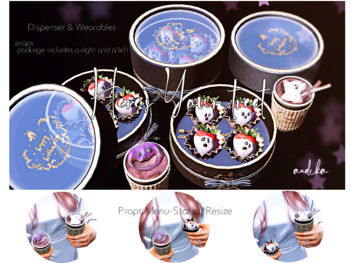 ADD/andika{Here's Your treet}Dispenser&Wearables SET