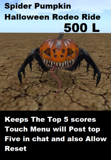 Spider Pumpkin Halloween Rodeo Ride
