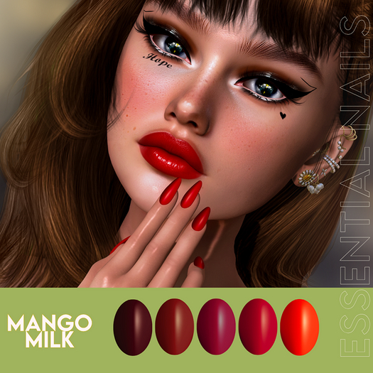 Mango Milk Essential Nails - Almond - Reds