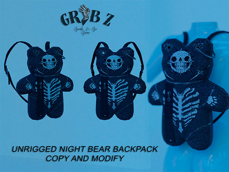 Second Life Marketplace - .GRABZ. ~ Night Bear Backpack