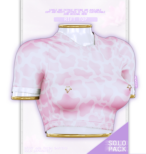 #Mewsery Rift Top{Cow.Pink}