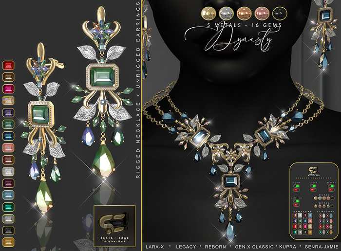 Son!a-Edge Dynasty Jewelry Set Fatpack- Rigged Necklace +Earrings 