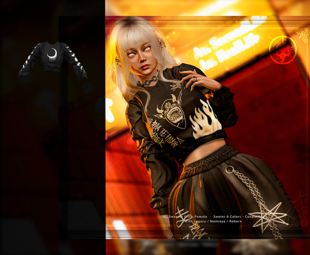 [EL]Sweter Cross Moon Female
