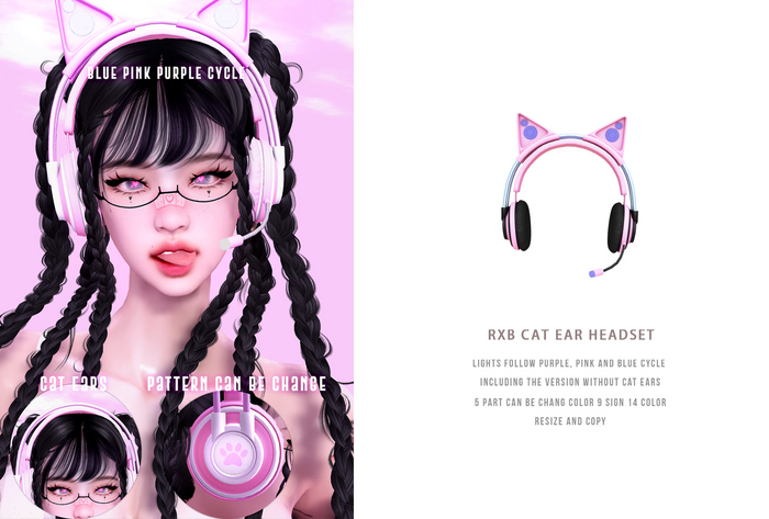 = DAE = RXB Cat ear Headset pack