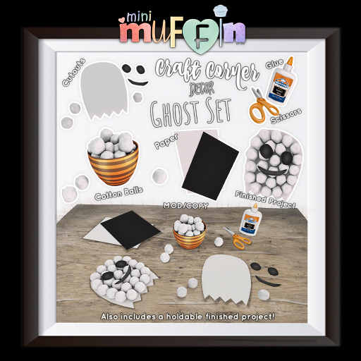 .mini muffin. Craft Corner Decor (Ghost Set) BOXED