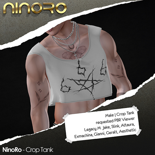NinoRo - Crop Tank - 666 White (Wear Me)