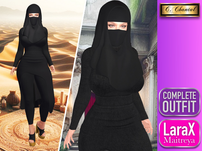 C.CHANTAL Arabian Princess - Abaya & Veil with Heels [ Maitreya LaraX / Lara X ]