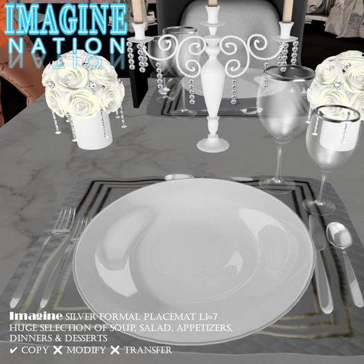Imagine Silver Formal Placemat
