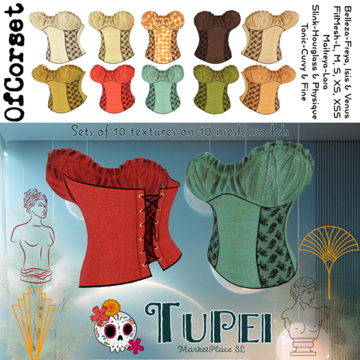 TuPei  OfCorset - Set of 10 for Belleza-Freya
