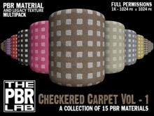 The PBR Lab - Checkered Carpet Vol 1 Multipack - PBR Materials & 3D Textures