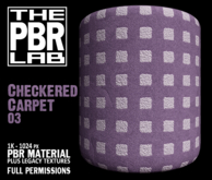 The PBR Lab - Checkered Carpet 03 - PBR Material & 3D Textures
