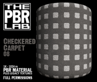 The PBR Lab - Checkered Carpet 08 - PBR Material & 3D Textures