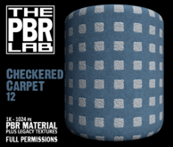 The PBR Lab - Checkered Carpet 12 - PBR Material & 3D Textures