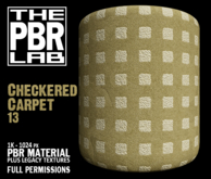 The PBR Lab - Checkered Carpet 13 - PBR Material & 3D Textures