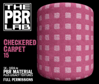 The PBR Lab - Checkered Carpet 15 - PBR Material & 3D Textures
