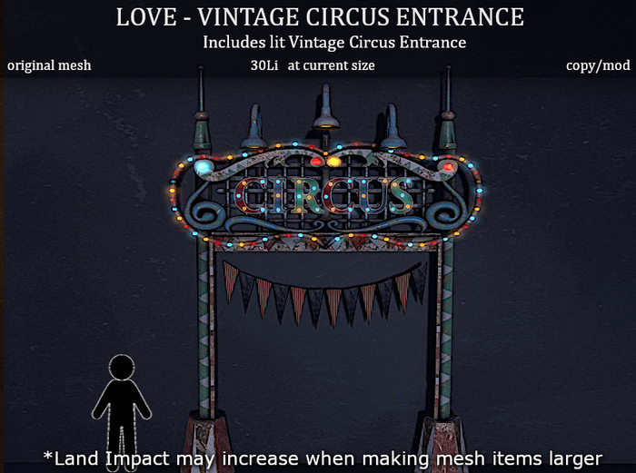 LOVE SUPERSTORE - HALLOWEEN - VINTAGE CIRCUS ENTRANCE 